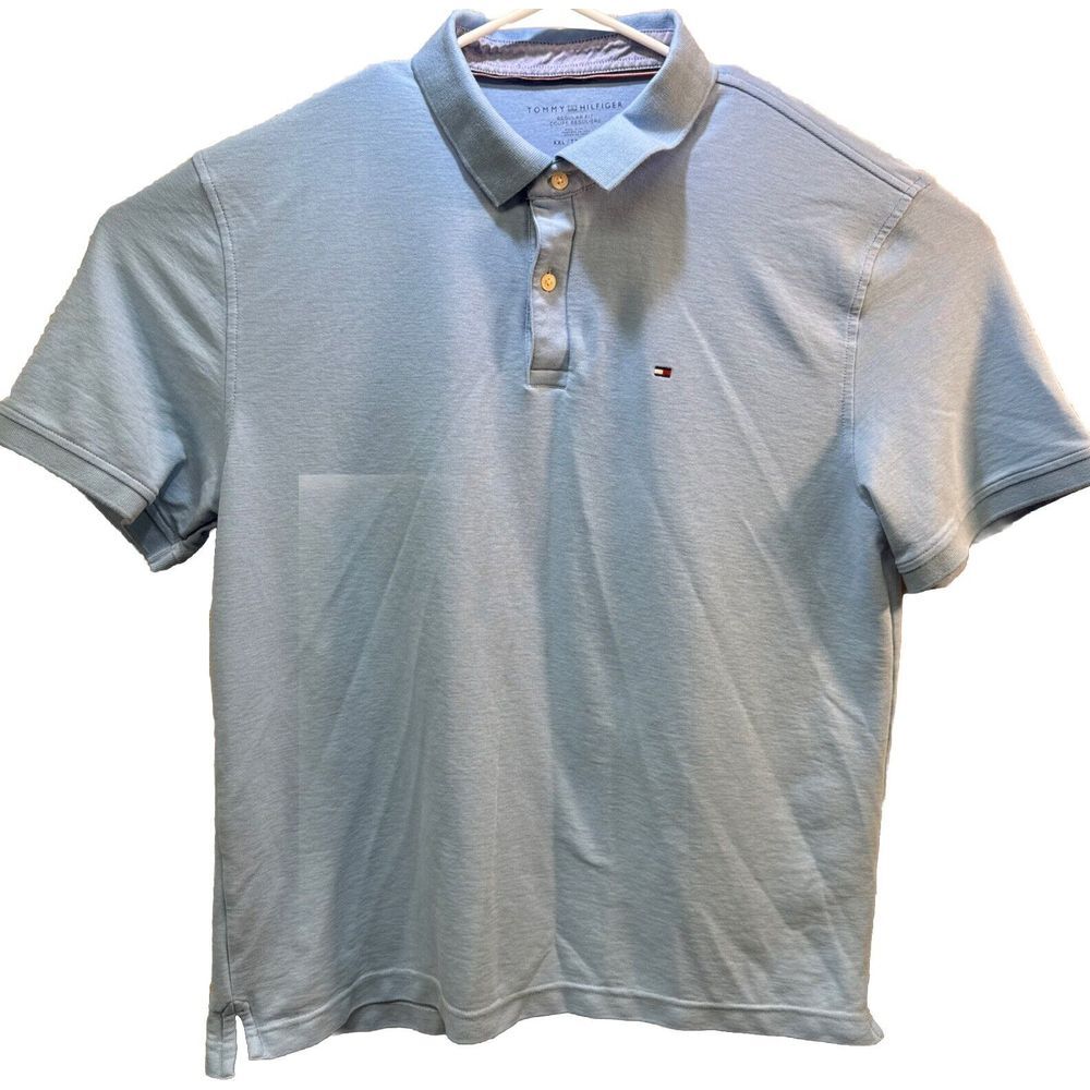 Tommy Hilfiger Polo Shirt Mens XXL‎ Blue, Regular Fit,Business ,Casual,Preppy